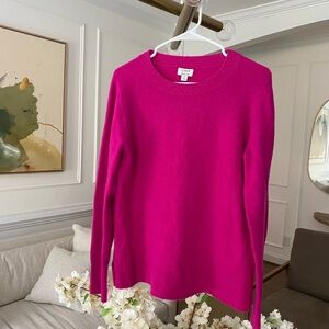 NWOT J. Crew Fuchsia Crew Neck Sweater
